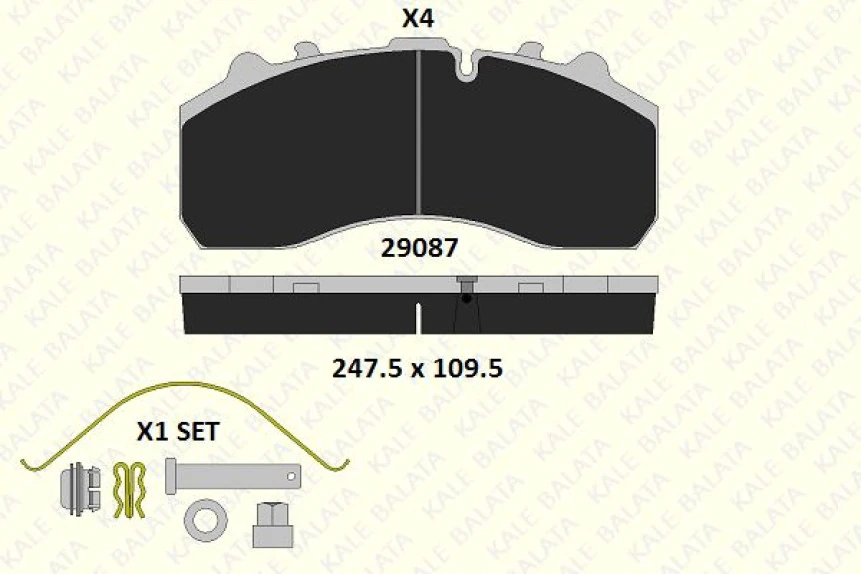 Mercedes Truck On / Arka Fren Balatası (3664) İveco Daıly Setra Bus 0403 Actros Atego Axor Econıc Cito Tourızmo Sca - Kale B 29087 300 14