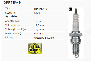 Unıversal Buji-Honda 1100cc - Kawasakı-Suzukı-Yamaha - Ngk-Dpr7ea-9