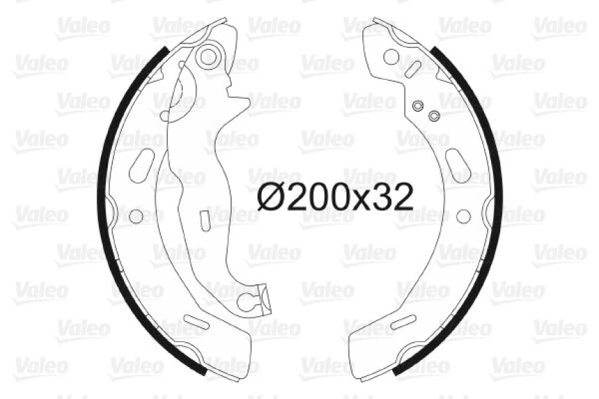 Ford Arka Fren Balatası (pabuc) Fiesta VI 08 /> Mazda II 07> - Valeo 564139