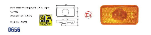 YAN İŞARET LAMBA-24V SARI BRAKETSİZ 4 LEDLİ   2C007B - SERTPLAS-0656LUS