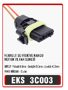 SOKET>RENAULT SU FİSKİYE MOTOR  VE  FAR   S3005 - EKS-3C003