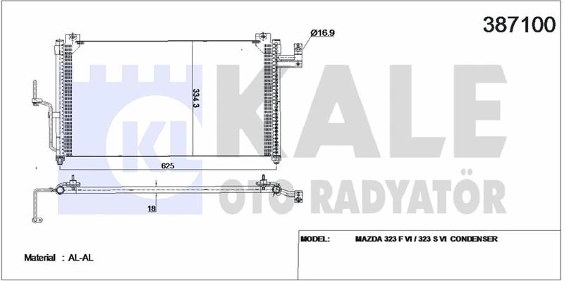 Japon Klima Radyatörü - 603x334,3x18 - Kal 387100