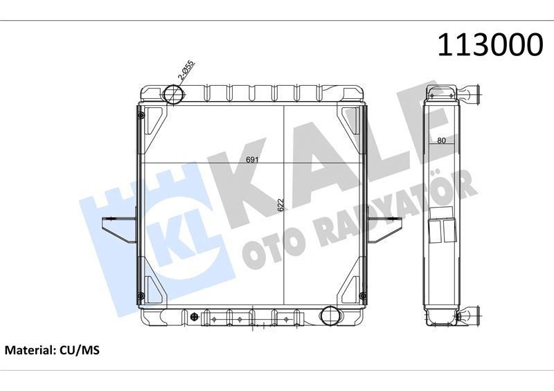 MOTOR RADYATORU PRO 822 827 (6328) INTC, (5 SIRA PA) - KALE 0819135PA