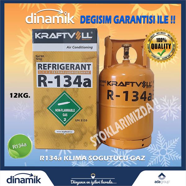 Yag & Antıfırız Klima Gazı 12kg R134 A Depozıtolu Yeniden Doldurabılır - Kraftvoll 19017008