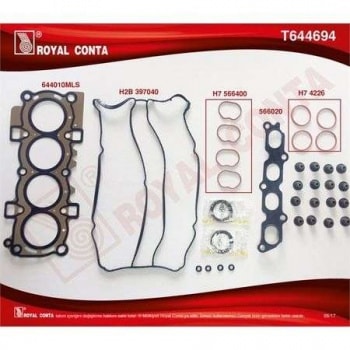 MOTOR TAKIM CONTA (SKT KECELI+SUBAP LASTIKLI UST) S,K,C HARIC FORD  FIESTA VI   1.4 16v. 97 HP 10.08 - ROYAL T644694