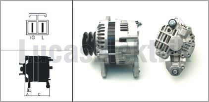 ALTERNATOR 24V 50A MITSUBISHI FUSO CANTER - LUCAS LEA0650