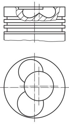 PISTON+SEGMAN (80,01mm 0,50 3 4 PISTONLAR) BORA CADDY II GOLF III IV BEETLE PASSAT POLO / CLASSIC SH - MAHLE 0304102