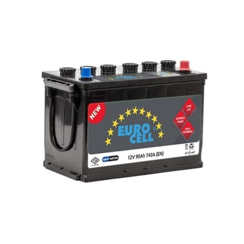Aku Aku 12v 90 Ah N70 (306×173×225) Tam Kapalı Ters - Eurocell 8699358520203