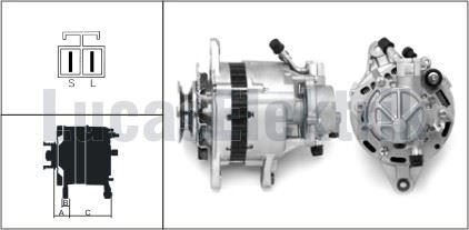 ALTERNATOR 12V 65A H100 2,5D 2,5TD L200 - LUCAS LEA0203