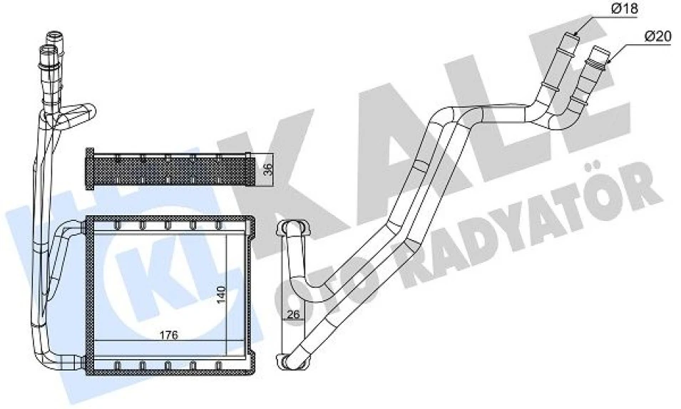 Ford Kalorıfer Radyatörü - Radyatör - Kal 370735