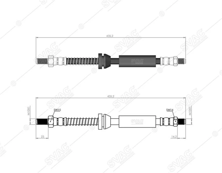 Ford On Fren Hortumu (sag / Sol) Fiesta (89 96) - Svac 20-0111