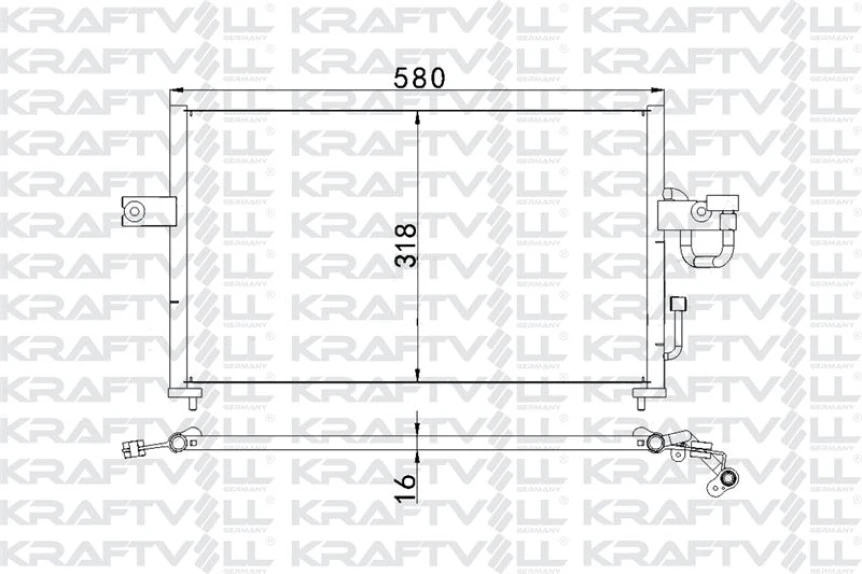 Hyundaı Klima Radyatoru Komple Hyundaı Accent 1994-2000 - Kraftvoll 08060041