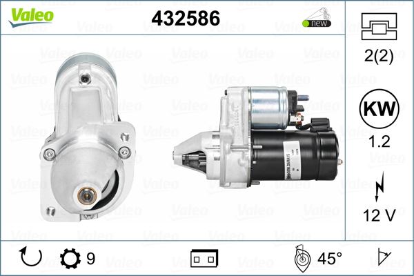 MARS MOTORU 12V 9 DIS D6RA BMW - VALEO 432586