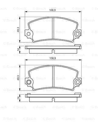 Renault Fren Balatası Ön - - [wva 20456] -  [ 149x69x18 MM ] - İkaz Kablolu - Bch 0986495270