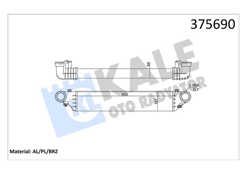 TURBOSARJ RADYATORU W203 02>07 CL203 03>08 S203 02>07 C209 02>09 A209 03>10 - KALE 375690