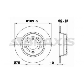 FREN DISKI ARKA BMW E36 91>98 E46 97>05 - BRAXIS AE0146