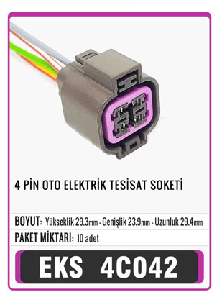 SOKET>4 PİN    S4041 - EKS-4C042