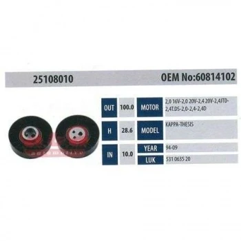 Fiat Alternator Gergi Rulmanı Marea Alfa 166 2.4td 96 99 - Aba 25108010