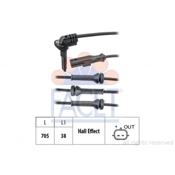 ABS KABLOSU SENSORU ON MEGANE III FLUENCE SCENIC GRAND SCENIC DUSTER K4M K4M 838 839 729 - FACET 21.0102