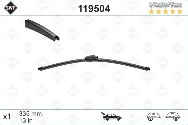 SILECEK SUPURGESI 335mm ARKA POLO GOLF V (SWF) - VALEO 119504