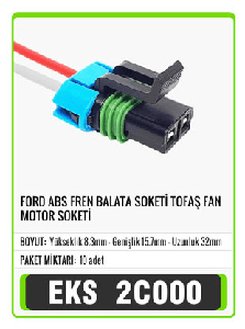 SOKET>TOFAŞ FAN MOTOR/ FORD ABS FREN BALATA S2001 - EKS-2C000
