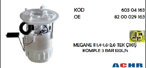 Unıversal Yakıt Modülü Renault Megane II 1,4-1,6-2,0 Tek Çikiş 3 Bar 120l/h - Achr-60304163