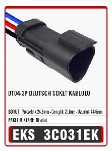 Unıversal Soket>dt04-3p Deutsch  Kablolu - Eks-3c031ek