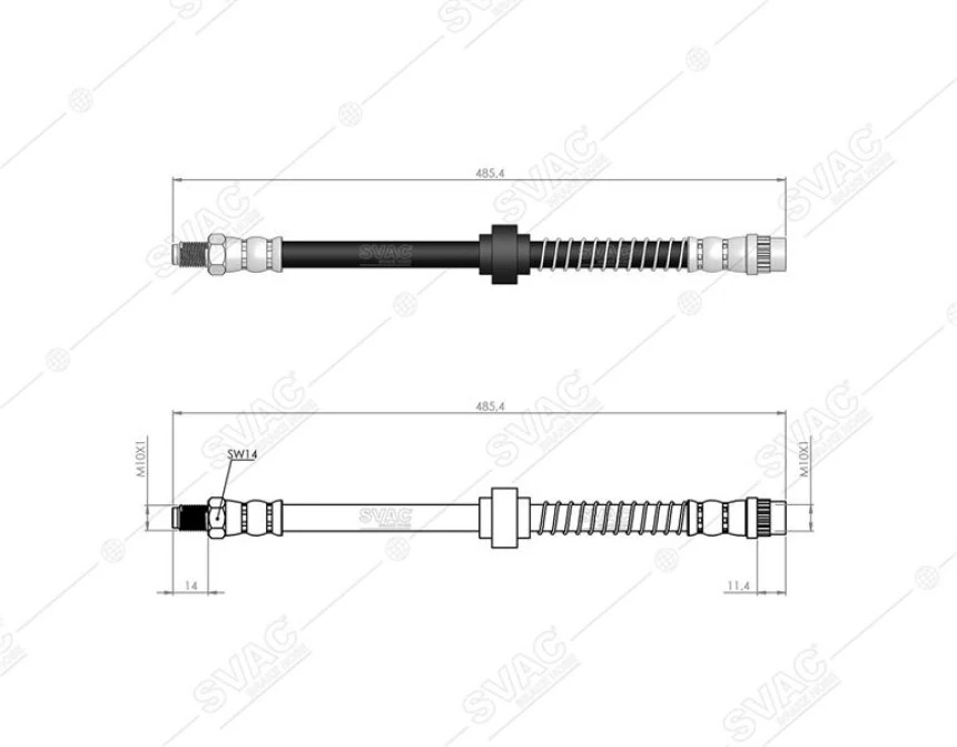 Psa Fren Hortumu On (sag / Sol) Partner Berlingo Xsara Xsara Picasso (97 08) Zx P1007 C2 C3 C3 II C3 Plu - Svac 60-0201