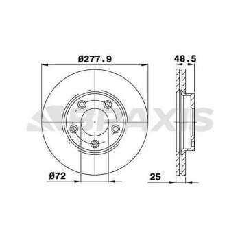 ON FREN AYNASI HAVALI MAZDA 5 05>MAZDA 3 03>10 277×5 - BRAXIS AE0153