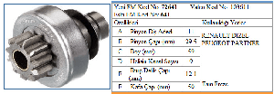 MARŞ DİŞLİSİ-VT 11D R.9 DİZEL/PARTNER/J.9 PREMİER - FORMMETAL-72641