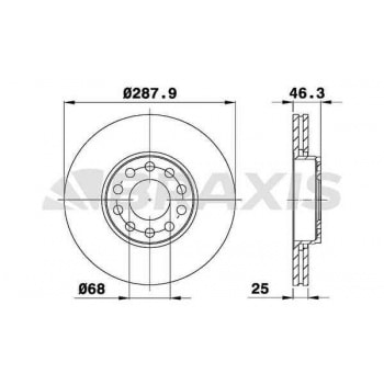 ON FREN DISK AYNASI PASSAT 96>05 A4 A6 1.8 20V 1.9TDI 97> - BRAXIS AE0616