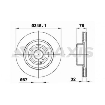 FREN DISKI ON S-CLASS W220 98>03 C215 99>06 - BRAXIS AD1094