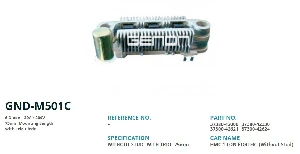 Unıversal Diyot Tablası>mıtsubıshı L200/hyundaıh100-Accent/dodge(uwa-3506)75mm(6diot) - Genon-Gnd-M501c