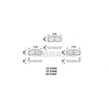Proton On Fren Balatası Persona 300 316 Glx 96 00 400 416 Glxi 01 / 94> 400 400 4.18 05 / 96> - Braxıs Ab0324