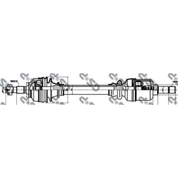 AKS SOL KOMPLE (DIS FREZE:25 IC FREZE:24 BOY: 630MM) P307 C4 DV4TD (1,4 HDI) P307 C4 C4 PICASSO PART - GSP 245126