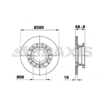 ARKA FREN DISK AYNASI TRANSIT V347 2.2TDCI 06>14 ONDEN CEKER - BRAXIS AE0210
