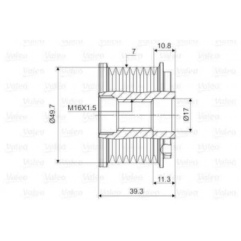 Mercedes Alternator Kasnagı X164 09>12 C219 05>10 W212 09>15 W221 06>13 W251 06>14 - Valeo 588072