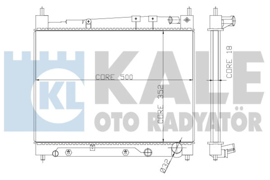 Japon Su Radyatörü - 350x478x16 - Kal 366000