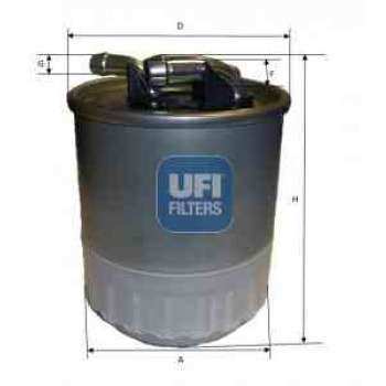YAKIT FILTRESI W204 07>14 C219 05>10 W164 05>11 W463 06> VIANO W639 03> VITO W639 03> SPRINTER 06>09 - UFI 24.107.00