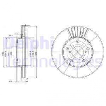 ON FREN DISK (AYNASI) HAVALI TOYOTA RAV 4 00-05 (275X5) - DELPHI BG3856