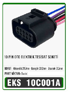 SOKET>10 PİN OTO ELEKTRİK TESİSAT - EKS-10C001A