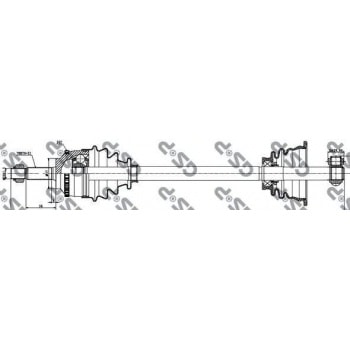 ON AKS SOL ABSLI CLIO II 1,2 / 1,4 / 1,6 8V 16V 98> (DIS FREZE:21 ABS HALKA DIS SAYISI:26 UZUNLUK:62 - GSP 250004
