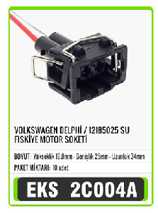 SOKET>MERC.YAN SİNYAL VW SİS FAR / DELPHİ 12185025 SU FISKİYE MOTOR SOKETİ - EKS-2C004A