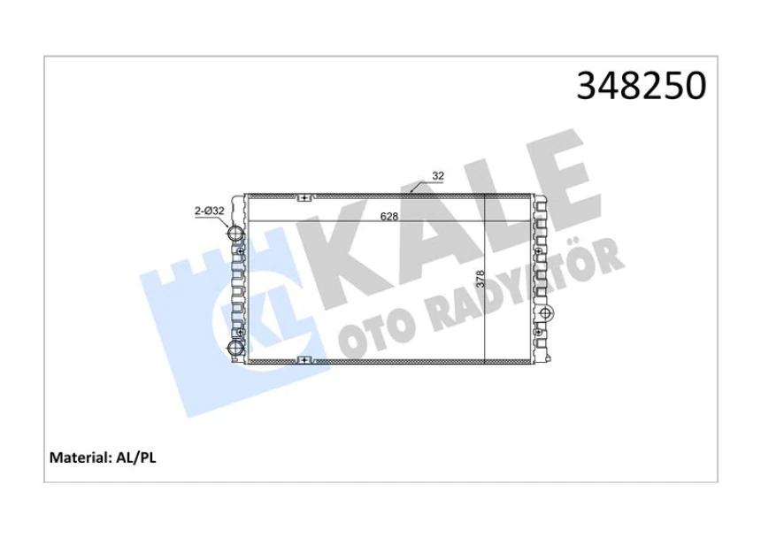 Vag Motor Su Radyatoru 1,9d / Td / Tdi Golf III 91>02 Passat 89>97 Vento 91>98 - Kale 348250