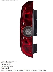 Unıversal Stop Lambası-Sol Doblo Geniş Aile Çift Kapak Y.m. - Pleksan-6855