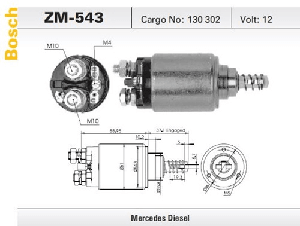 MARŞ OTOMATİĞİ-BT-12V-3D GENIS GOVDE ATLAS COPCO/DEUTZ/MB/UNIMOG (280)-(0331 402 003) - ZM-543
