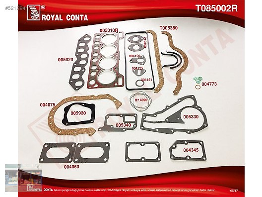 UST KAPAK CONTASI R12 R9 1,4 (KLINGRIT) - ROYAL 004773