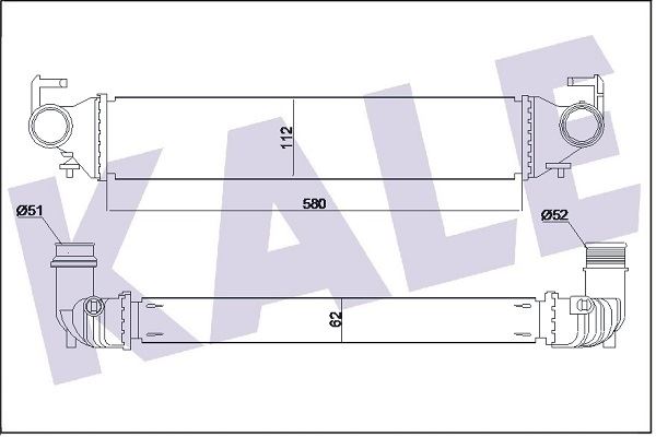 TURBO RADYATORU 500X  1.4 14> JEEP RENEGADE 14> - KALE 350965