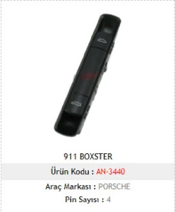 Unıversal Cam Anahtarı>911 - Boxster - Cayman Kaput - Tavan Açma - Mcar-An3440