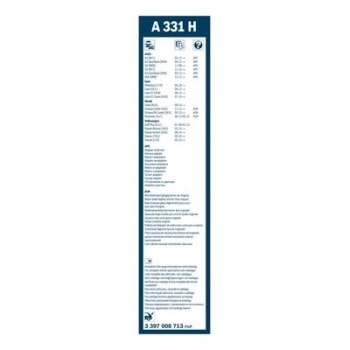 SILECEK SUPURGESI ARKA CAM AEROTWIN [330 MM] - BOSCH 3397008713
